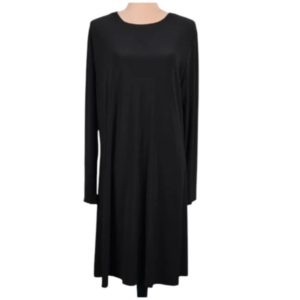 Norma Kamali long sleeve jersey dress black size XXL
